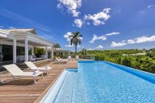1.Location villa No Limit vue mer Saint Martin les Terres Basses - Piscine